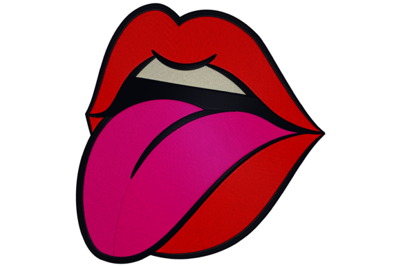 A Designer's Review: The Mouth, Tongue, and Lips Embroidery