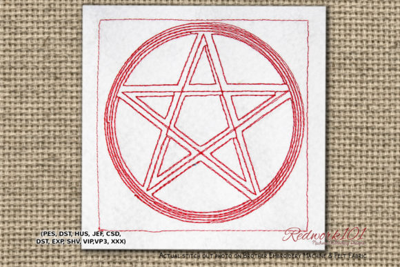 A Designer's Review: The Wicca Pentacle Embroidery Design