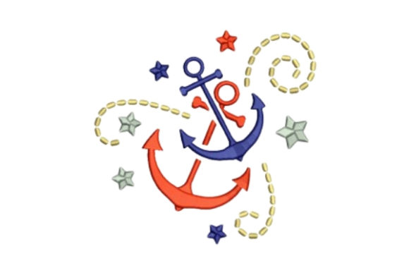 Boat Anchors Embroidery: A Charming Gift for Sea Lovers