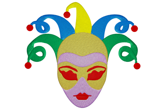 Carnival Face: A Versatile Seasonal Embroidery Design