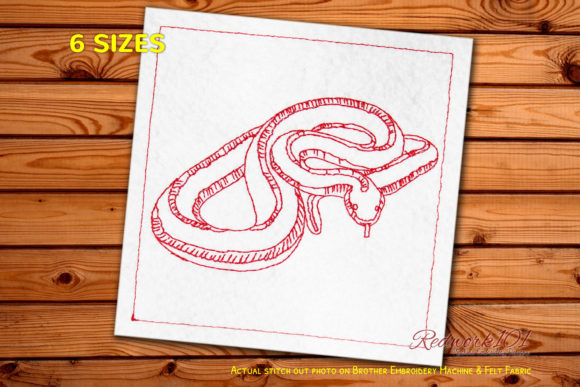 Embroidering Charm: The Garter Snake Design for Personalized Gifts