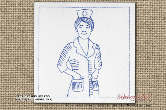 Hospital Nurse Lineart Design Embroidery Review