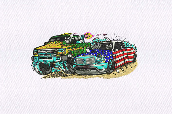Monster Truck Car: A Rugged Seasonal Embroidery Design Review