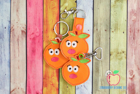 Ripe Peach Keyfob Embroidery for Craft Businesses