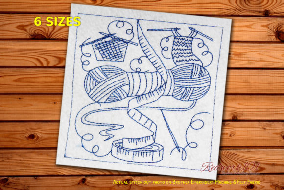 Sewing and Knitting Materials Redwork Design Review