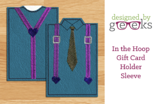 Testing the Tie Gift Card Holder Embroidery Design for Your Shop
