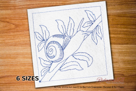 The White Garden Snail: A Charmingly Simple Embroidery Subject
